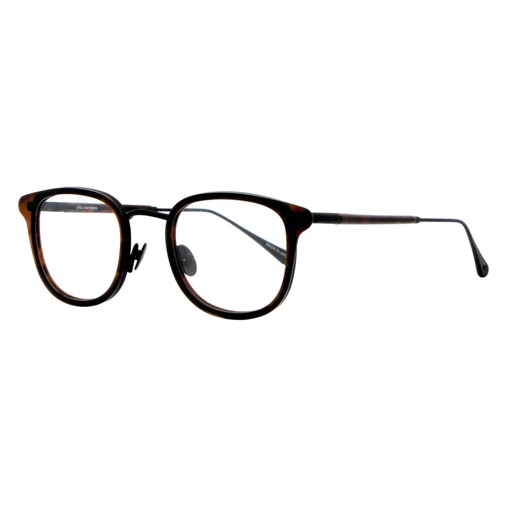 John Varvatos Round Eyeglasses V410 Brown 49mm 410